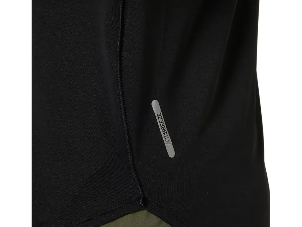 Kleding|Hardlopen>ASICS ROAD V-NECK SS TOP Performance Black