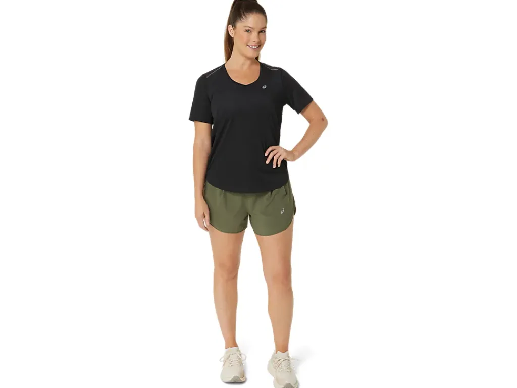 Kleding|Hardlopen>ASICS ROAD V-NECK SS TOP Performance Black