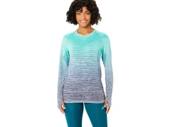 Kleding|Hardlopen>ASICS SEAMLESS LS TOP Aurora Green/Blue Expanse