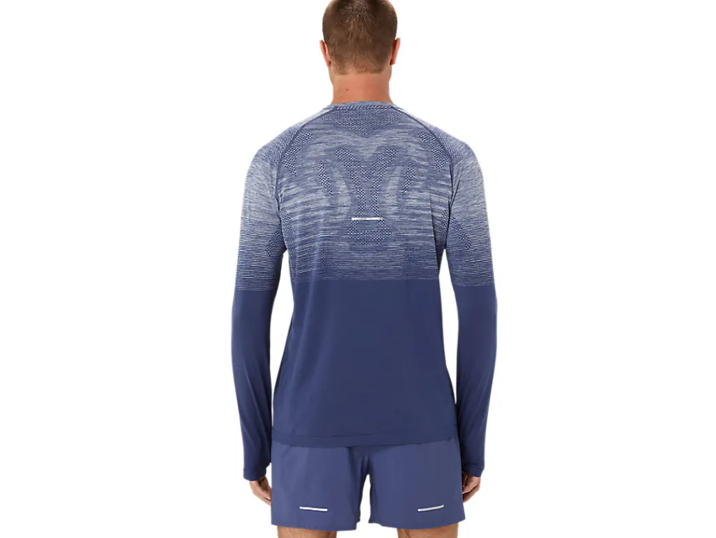Kleding|Hardlopen>ASICS SEAMLESS LS TOP Thunder Blue/Denim Blue