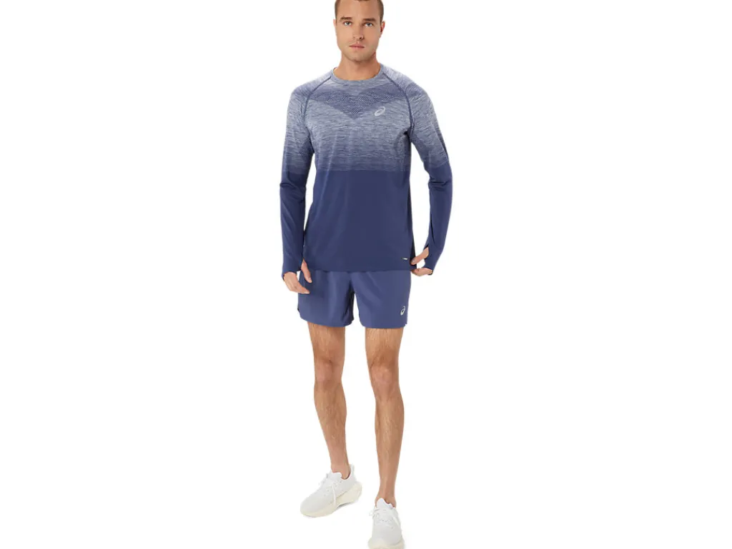 Kleding|Hardlopen>ASICS SEAMLESS LS TOP Thunder Blue/Denim Blue