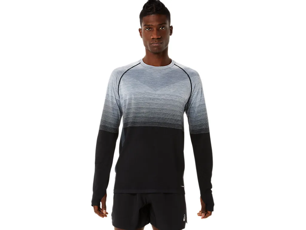 Kleding|Hardlopen>ASICS SEAMLESS LS TOP Performance Black/Carrier Grey