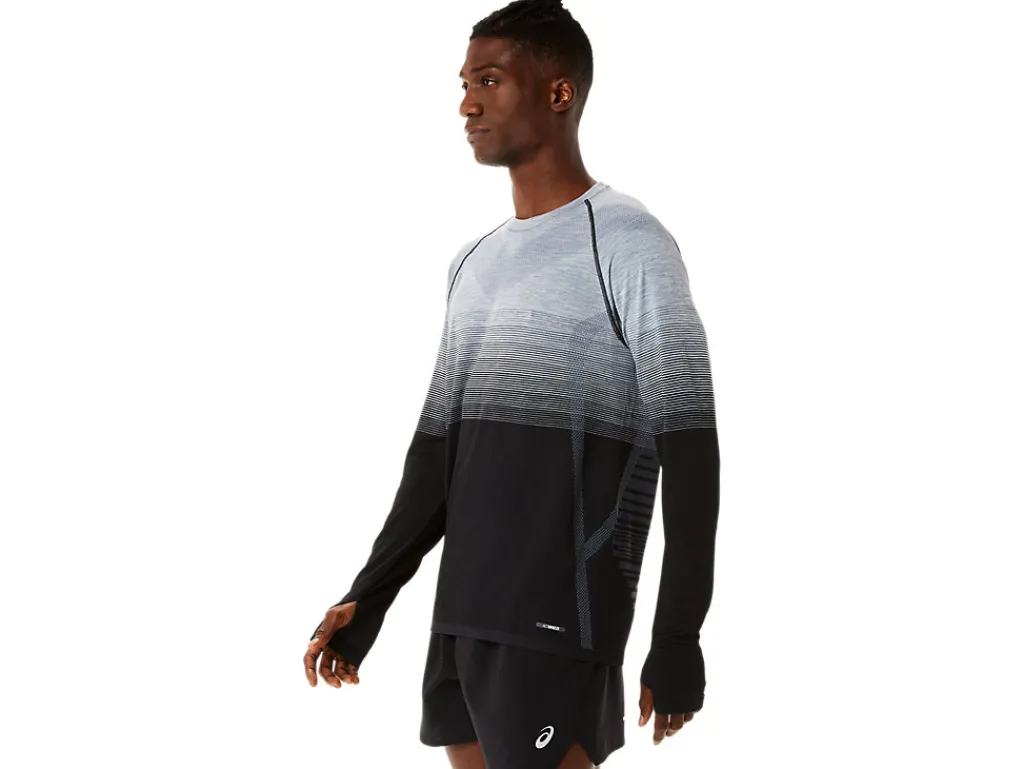 Kleding|Hardlopen>ASICS SEAMLESS LS TOP Performance Black/Carrier Grey