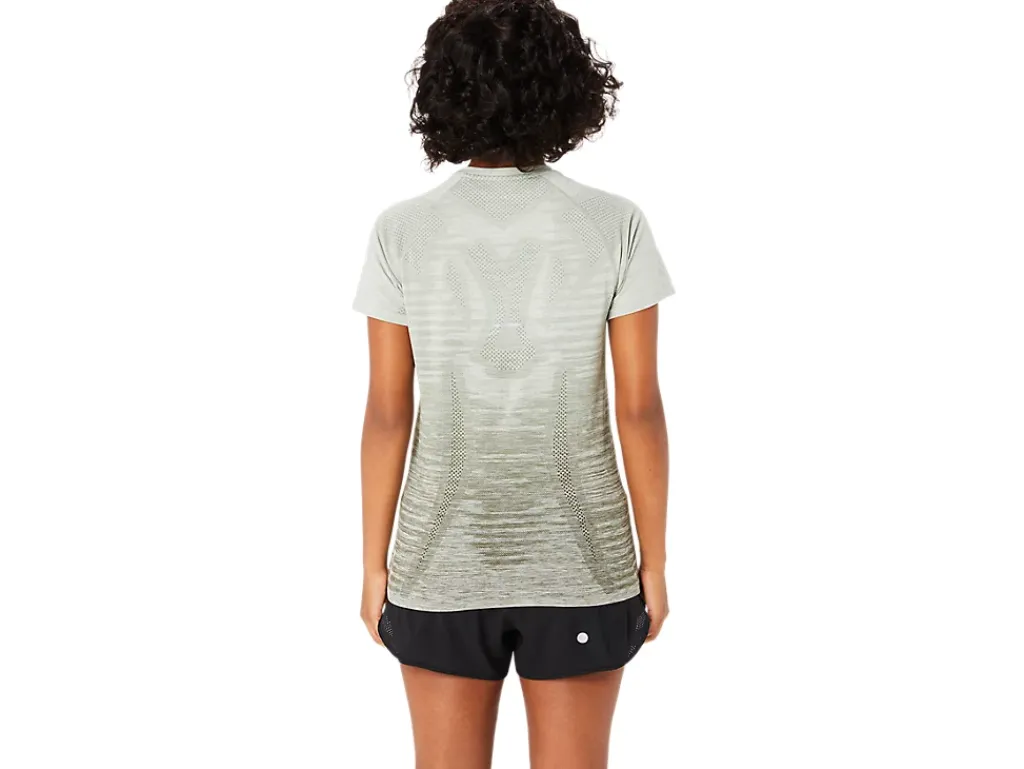 Kleding|Hardlopen>ASICS SEAMLESS SS TOP Mantle Green/Olive Grey