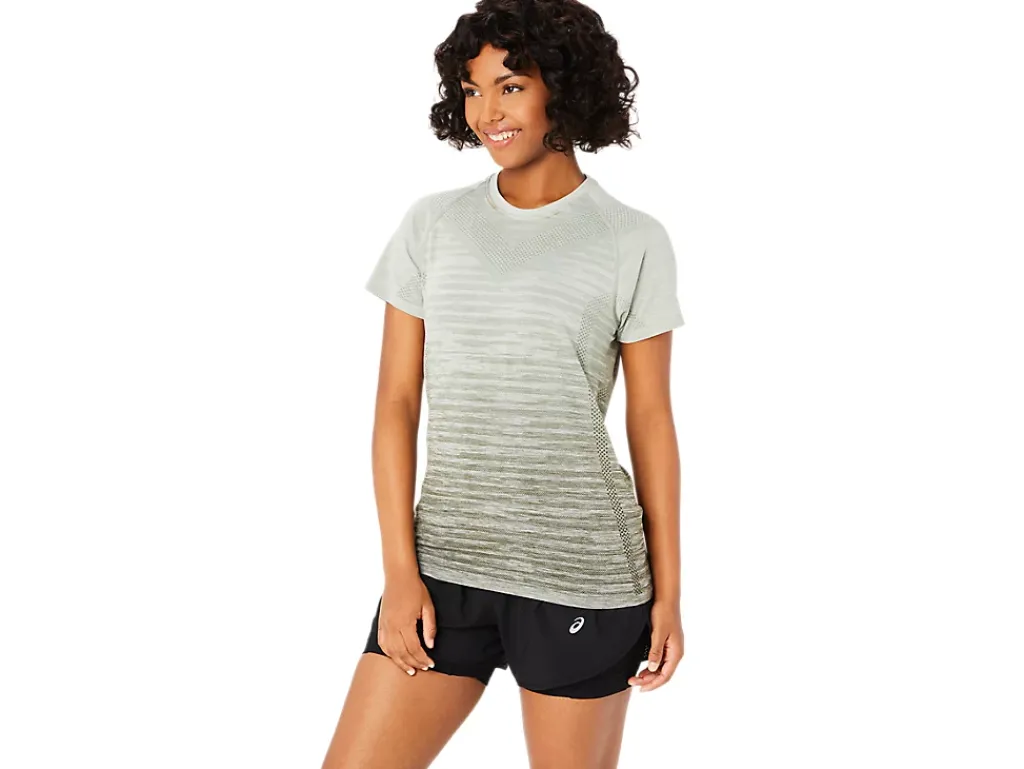 Kleding|Hardlopen>ASICS SEAMLESS SS TOP Mantle Green/Olive Grey