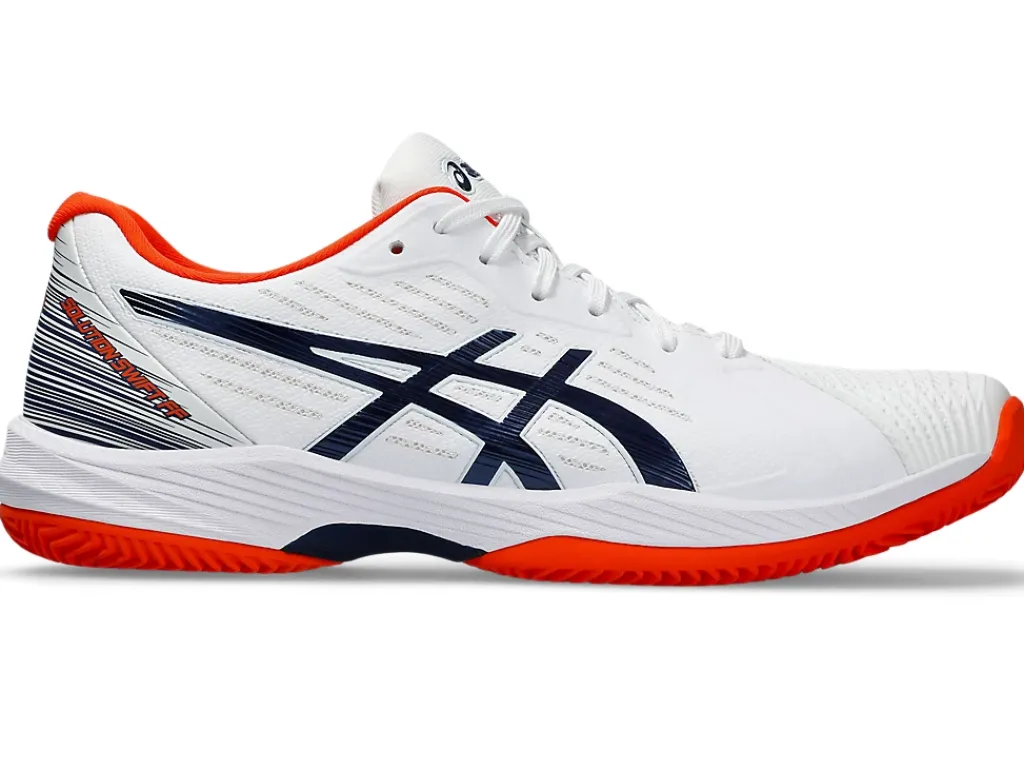Tennisschoenen|Tennis>ASICS SOLUTION SWIFT FF CLAY White/Blue Expanse