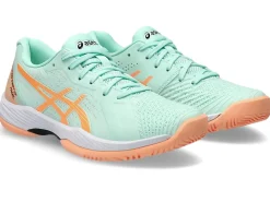 Padel|Padel>ASICS SOLUTION SWIFT FF PADEL Mint Tint/Bright Sunstone