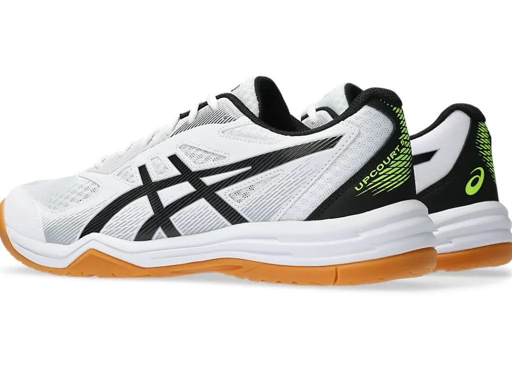 Netbal|Squash & badminton>ASICS UPCOURT 5 White/Safety Yellow